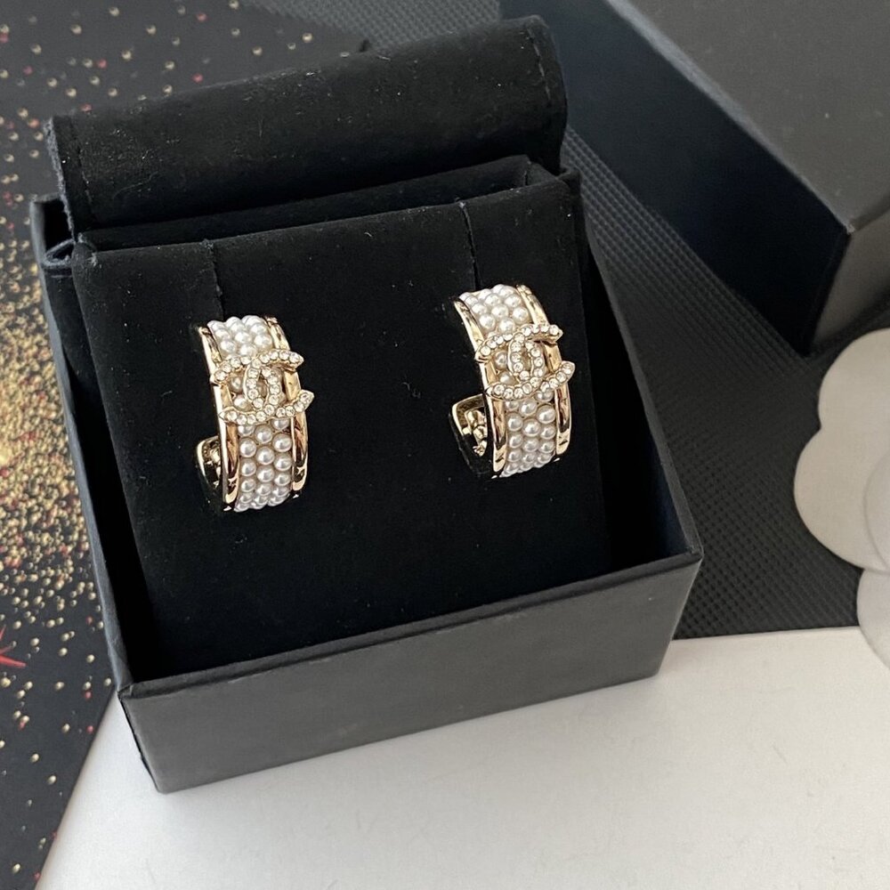 Chanel Pearl Earrings